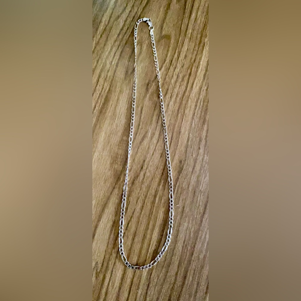 22 & 1/2” Figaro 925 Silver Necklace